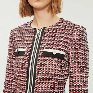 Maje New TWEED-STYLE CONTRAST DRESS